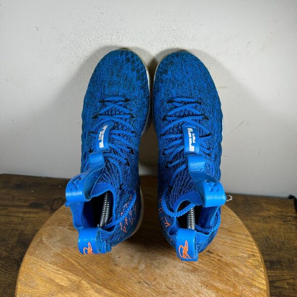 Nike LeBron 15 Hardwood Classics Blue Shoes‎ Mens Size 9 897648-400 - Picture 6 of 8